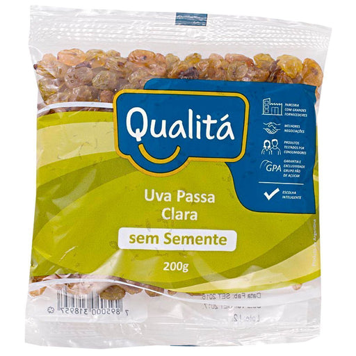 Uva Passa Clara Importada sem Semente QUALITÁ 200g