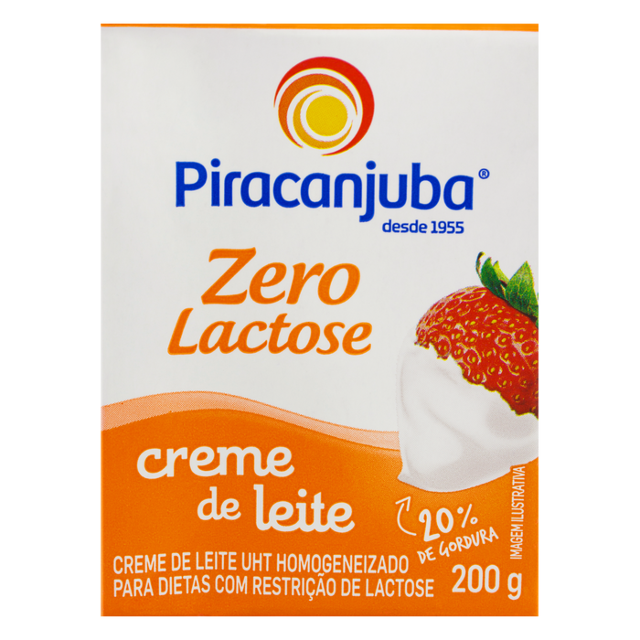 Creme de Leite Zero Lactose PIRACANJUBA Caixa 200g