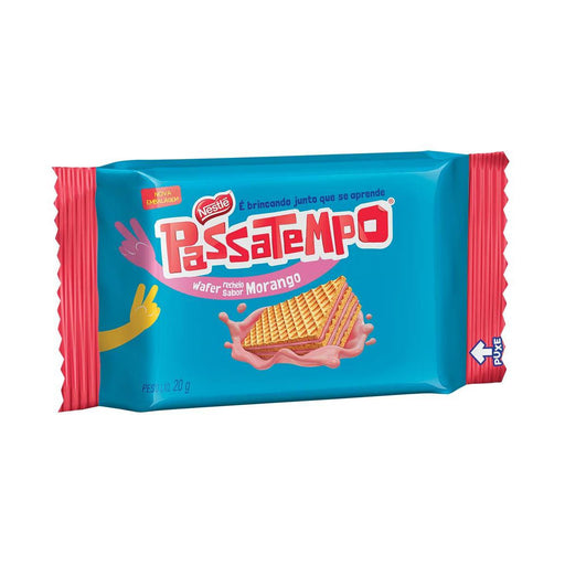 Lanchinho NESTLÉ Wafer Passatempo de Morango Pacote 20g