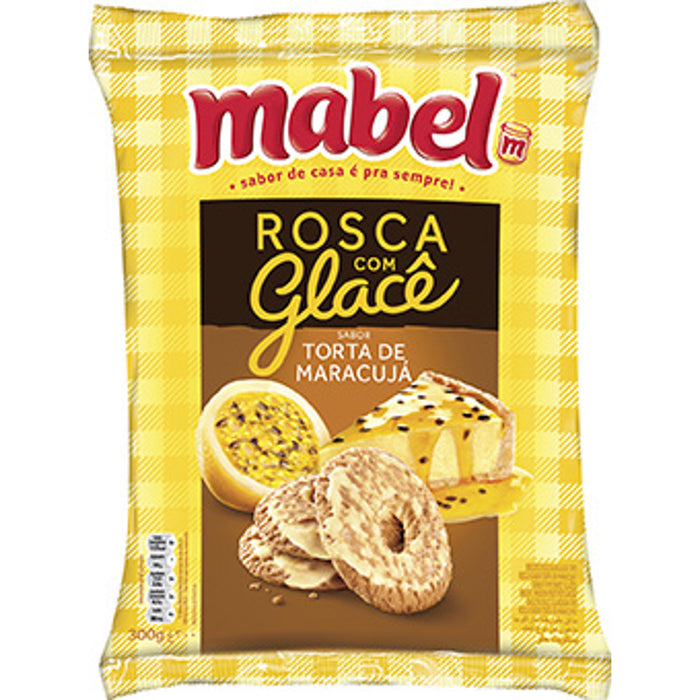 Biscoito MABEL Delícias Caseiras Rosca com Glacê Sabor Torta de Maracujá 300g