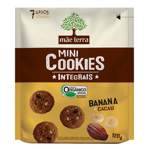 Cookies Orgânico de Banana com Cacau MÃE TERRA 120g