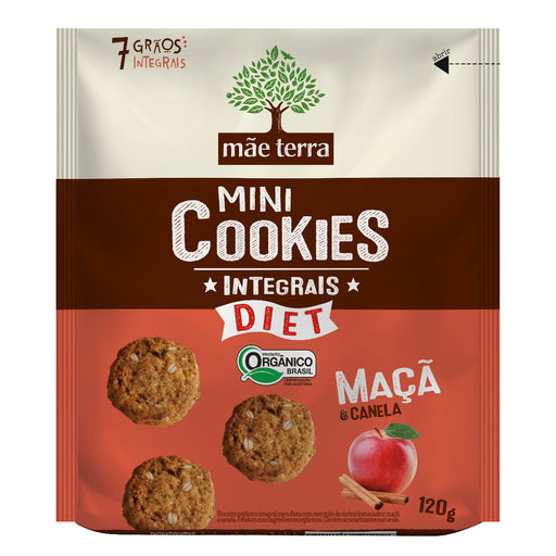 Cookies Orgânico Diet MÃE TERRA Maça e Canela 120g