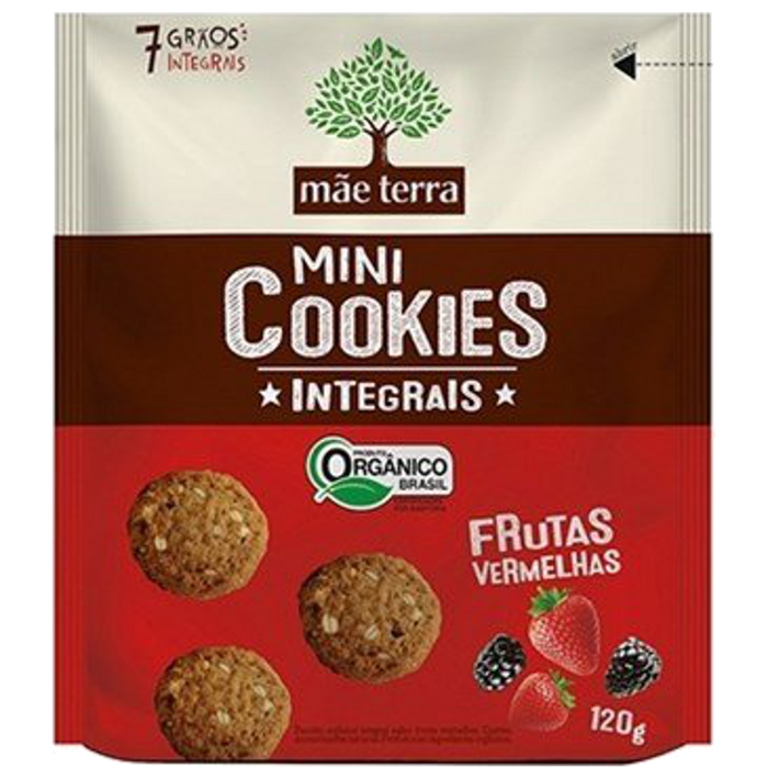 Cookies Orgânico Integral de Frutas Vermelhas MÃE TERRA 120g