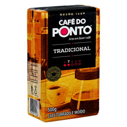 Café à Vácuo Torrado e Moído Tradicional DO PONTO Pacote 500g