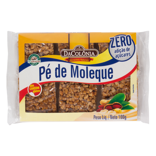 Pé de Moleque Zero Açúcar DACOLÔNIA 100g