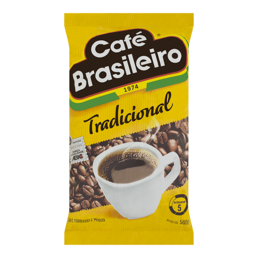 Café Torrado e Moído Tradicional BRASILEIRO Pacote 500g
