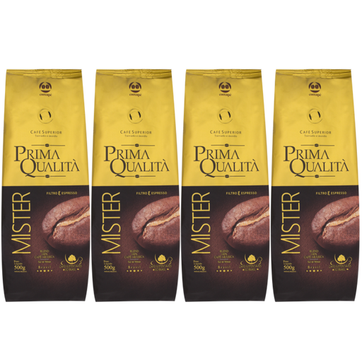 Roasted Coffee Beans 1kg QUALITÀ (Pack of 4)