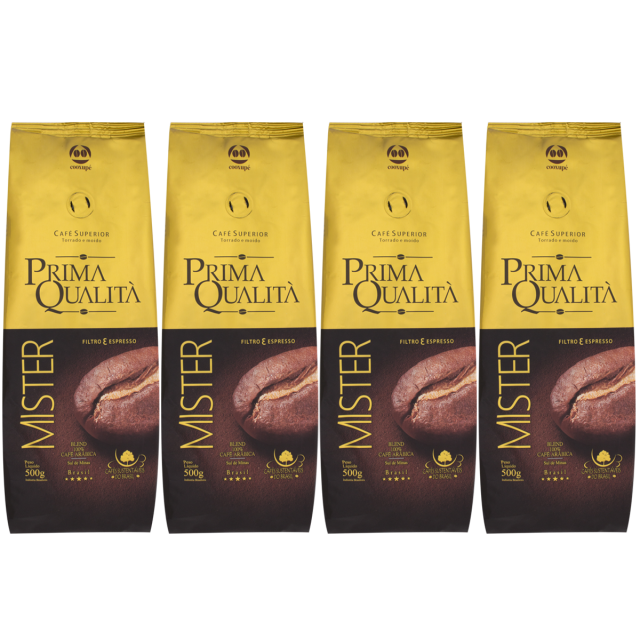 Roasted Coffee Beans 1kg QUALITÀ (Pack of 4)