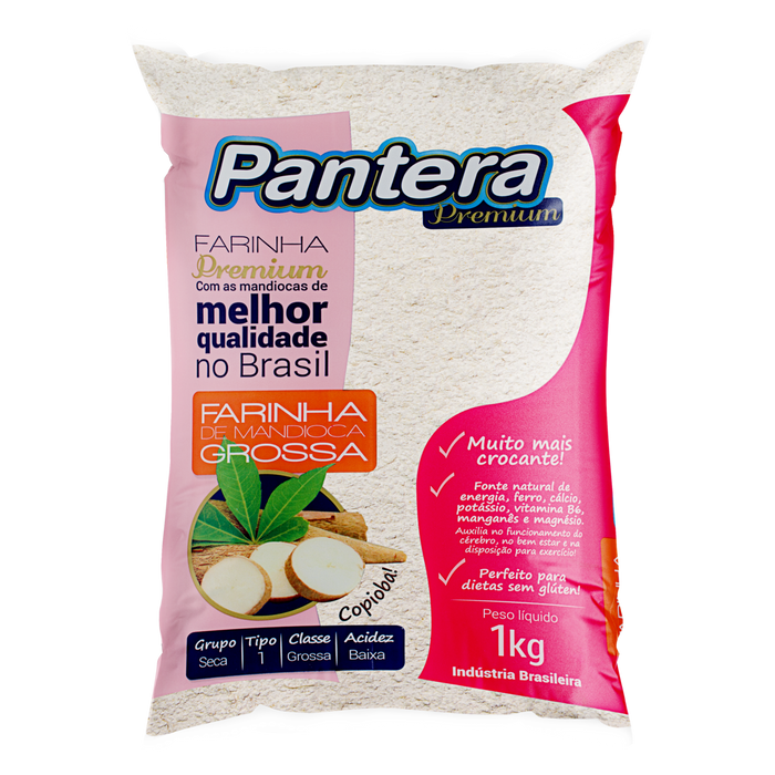 Farinha Mandioca Grossa PANTERA Pacote 1kg