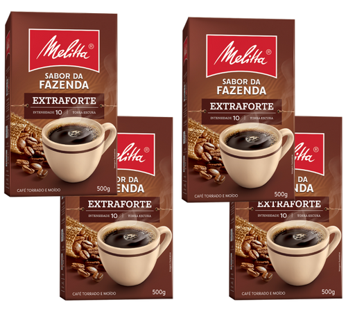 Roasted Ground Coffee Vacuum-Sealed Traditional Countryside Flavor 500g MELITTA (Pack of 4)