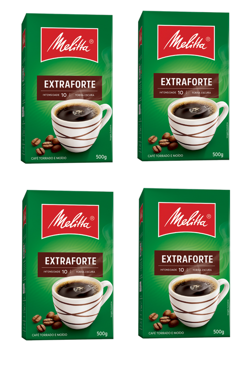 Roasted Ground Coffee Extra Strong 500g QUALITÁ (Pack of 4)