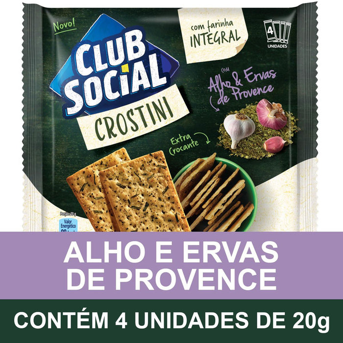 Biscoito CLUB SOCIAL Crostini Ervas (4 Unidades) 80g