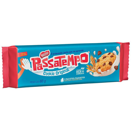Biscoito PASSATEMPO Cookies Gotas de Chocolate Pacote 60g