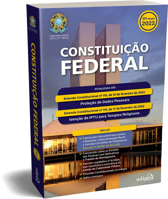 Constituição Federal 2022 - Jair Lot Vieira - Português Capa Comum