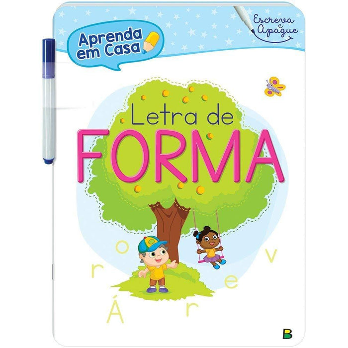 Aprenda em Casa - Escreva e Apague: Letra de Forma (Português) Canoa, Grampeado ou Costurado