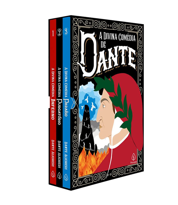 A divina comédia  -  Box com 3 livros - Dante Alighieri - Português