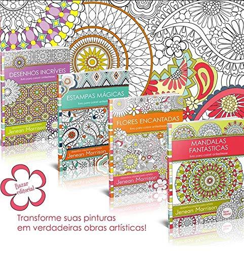 Mandalas Fantásticas: Livro para colorir antiestresse (Português) Capa comum
