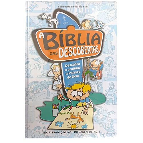 A Bíblia das Descobertas - Capa ilustrada azul (Portuguese Edition) - Bible Society of Brazil - Hardcover