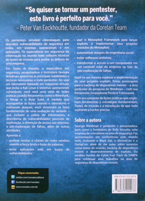 Testes de Invasão: uma Introdução Prática ao Hacking (Português) Capa comum