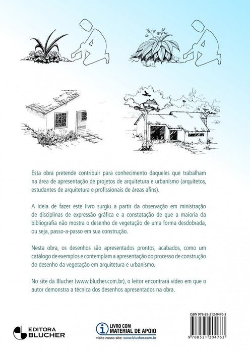 Desenho de Vegetação em Arquitetura e Urbanismo (Português) Capa comum