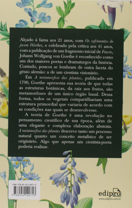 A Metamorfose das Plantas (Português) Capa comum