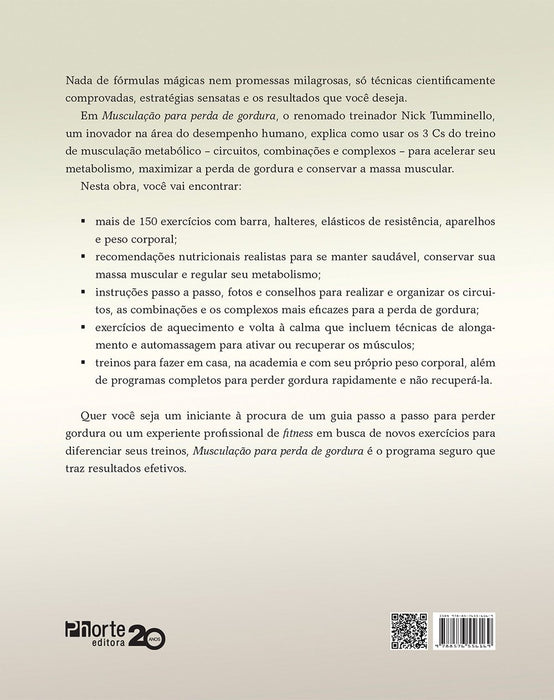 Musculação Para Perda de Gordura (Português) Capa comum