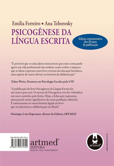Psicogênese da Língua Escrita (Português) Capa comum
