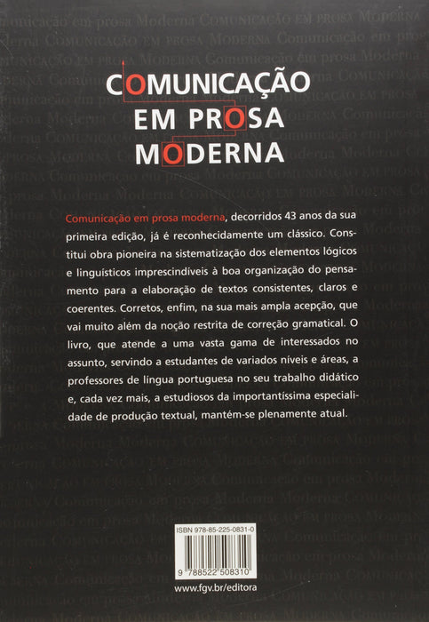 Comunicação em Prosa Moderna (Português) Capa comum