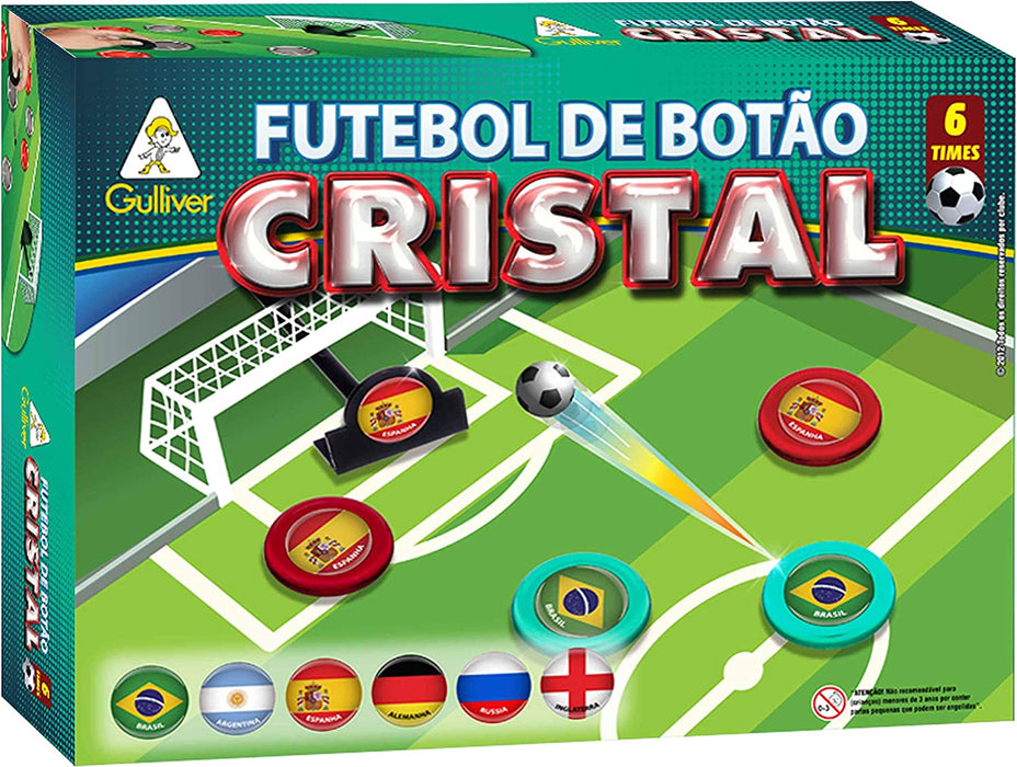 Brazilian Gulliver Futebol Botão Cristal America Button Football Collectible