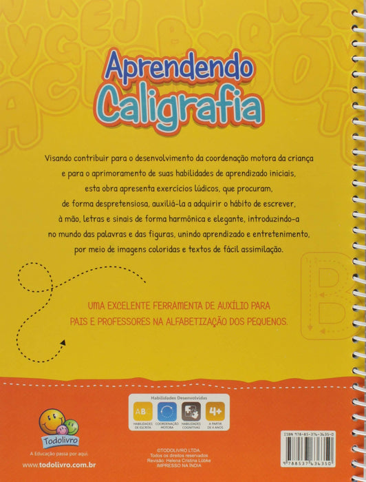 Aprendendo Caligrafia - Volume Único (Português) Capa comum