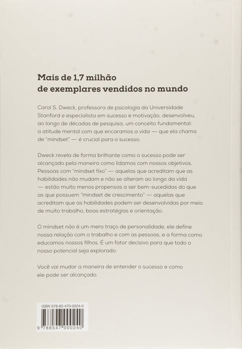 Mindset: A nova psicologia do sucesso (Português) Capa comum
