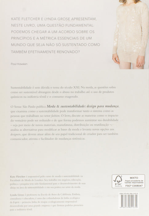 Moda & sustentabilidade : Design para mudança (Português) Capa comum