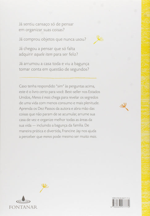 Menos é mais (Português) Capa comum