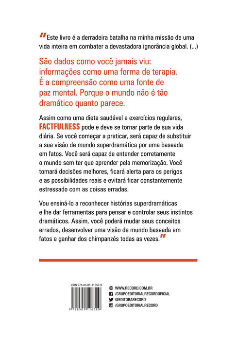Factfulness: O hábito libertador de só ter opiniões baseadas em fatos (Português) Capa comum