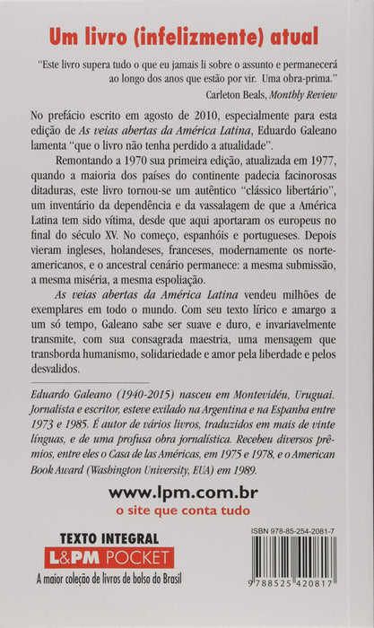 As veias abertas da América Latina: 900 (Português) Livro de bolso