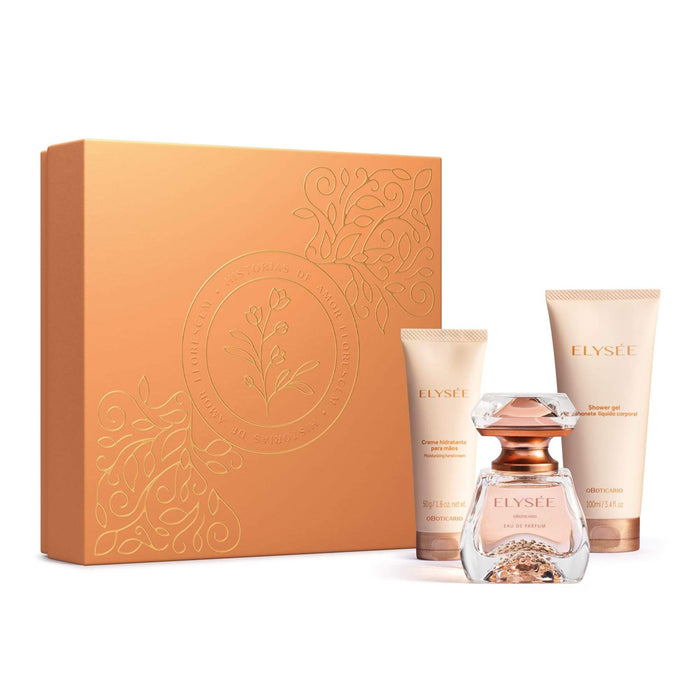 Kit Elysée: Eau De Parfum 50ml + Shower Body Gel 100ml + 50g Hand Cream - o Boticario