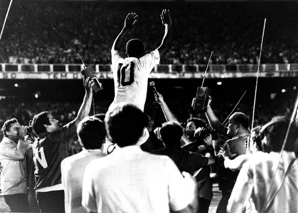 Pele WHITE Soccer Jersey SANTOS 1969 thousandth Goals PELÉ - 100% authentic