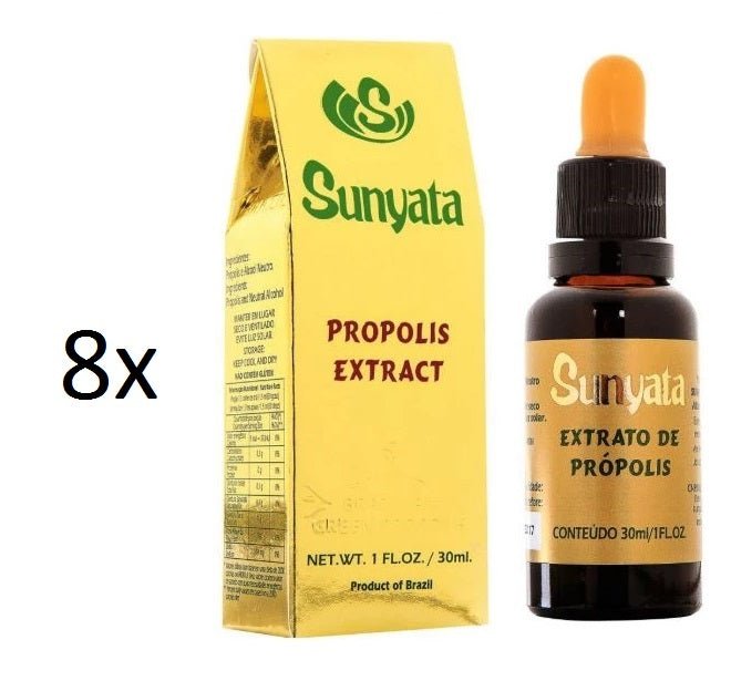 Lot of 8x30ml Sunyata Golden Bee Alcoholic Green Propolis Extract - Pon Lee