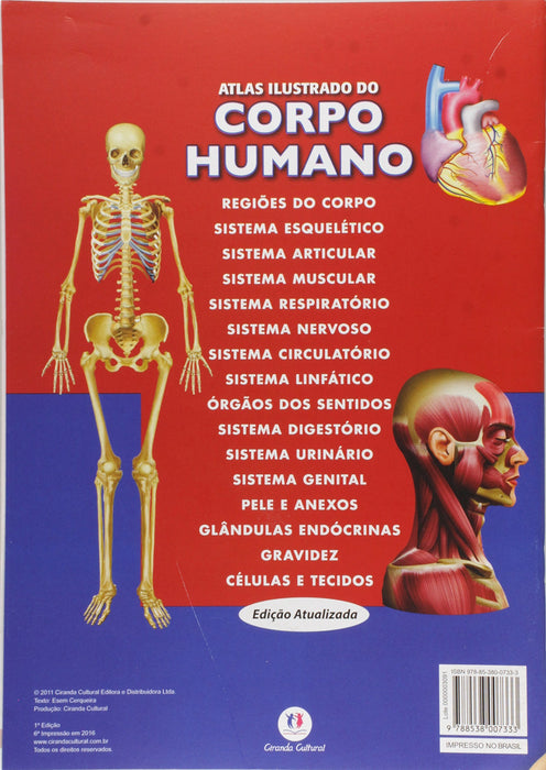 Atlas ilustrado do corpo humano (Português) Capa flexível