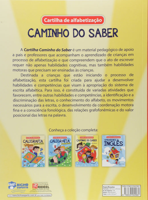 Cartilha de Alfabetização. Caminho do Saber (Português) Capa comum
