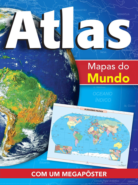 Ciranda Cultural Atlas - Mapas do mundo: Mapas do mundo, Multicores (Português) Canoa, Grampeado ou Costurado