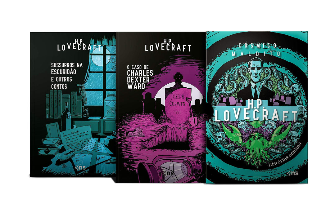 Box Cósmico maldito: Histórias ocultas de H.P. Lovecraft: (pôster + marcador + suplemento + 2 cartões-postais) (Português) Capa comum