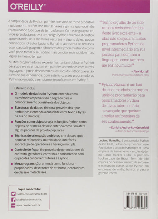 Python Fluente: Programação Clara, Concisa e Eficaz (Português) Capa comum