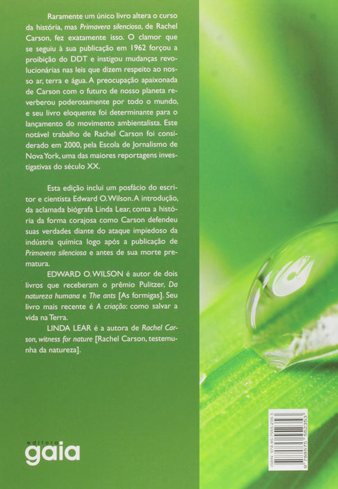 Primavera Silenciosa (Português) Capa comum