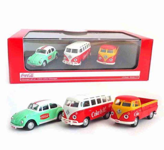 Volkswagen Set Coca-Cola Beetle and Kombi 1:72 Motor City Miniature Collection