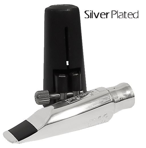 Ever-ton Full Pop Metal 8 Silver Plated Sax Alto Mouthpiece w/ Lig & Cap & Case