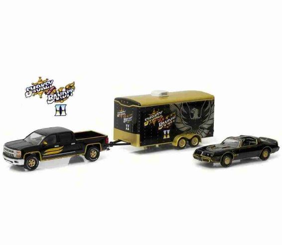 Smokey Bandit Pontiac + Silverado + Trailer 1:64 Greenlight Miniature Collection