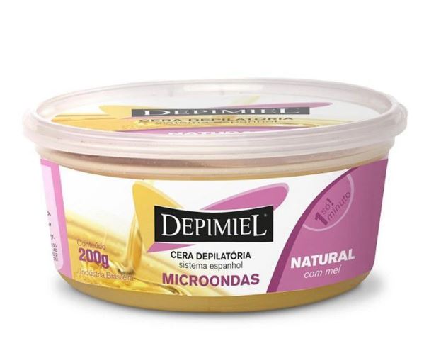 Depimiel Natural Honey 1 Minute Microwave Depilatory Hard Wax Hair Removal 200g