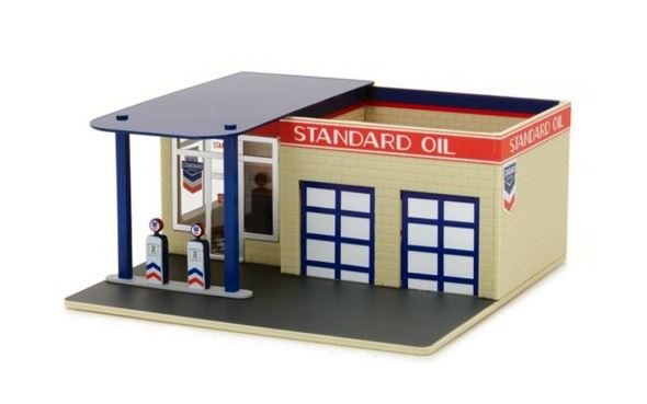 Original Diorama Service Station Vintage Gas "Standard Station" 1:64 Greenlight
