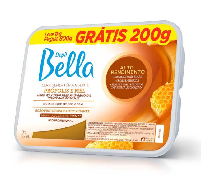 Wax Strip Free Hair Removal Honey Propolis Depil Bella Antioxidant Waxing 1Kg